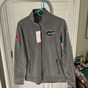 Nike Dos XX logo on sleeve Heather Gray Full-Zip Jacket w/ Florida Gators patch